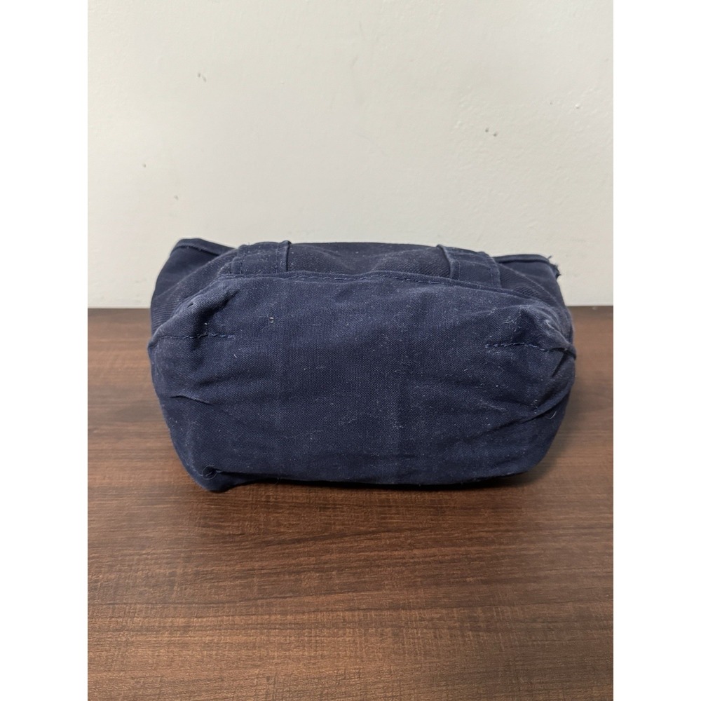 Vintage L.L. Bean Boat & Tote Mini Navy Blue  Bag Canvas Made in USA 7"x10" - Picture 5 of 6